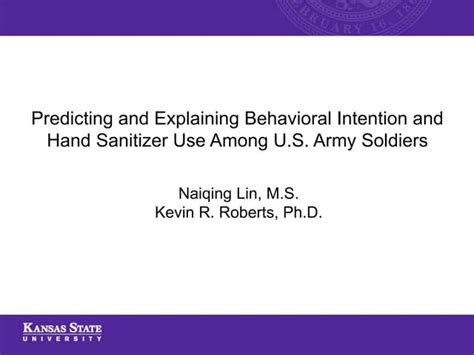 army recruiting hand sanitizer|(PDF) Predicting and explaining behavioral intention .